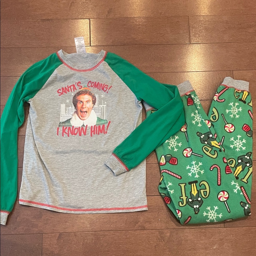 ELF Kids Pajama Set - Green and Gray